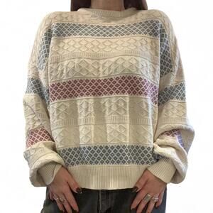 Vintage 90s Fair Isle Knit Sweater